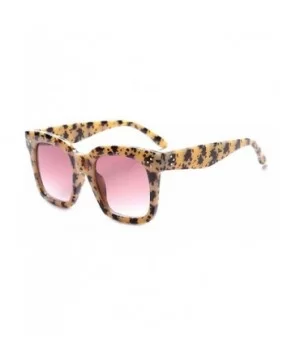 New Black Clear Oversized Square Sunglasses Women Gradient Summer Style Classic Sun Glasses - Leopard - C118W4EENI5 $19.80 Sq...