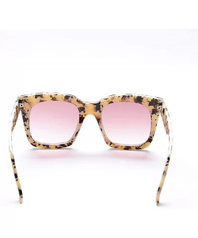 New Black Clear Oversized Square Sunglasses Women Gradient Summer Style Classic Sun Glasses - Leopard - C118W4EENI5 $19.80 Sq...