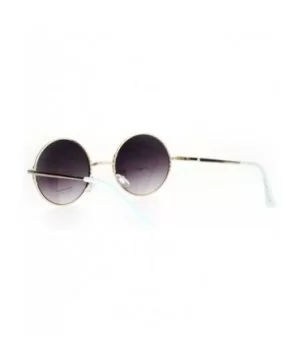 Metal Retro Round Circle Lens Hippie Sunglasses - White - CP12MF4OIDP $9.58 Round