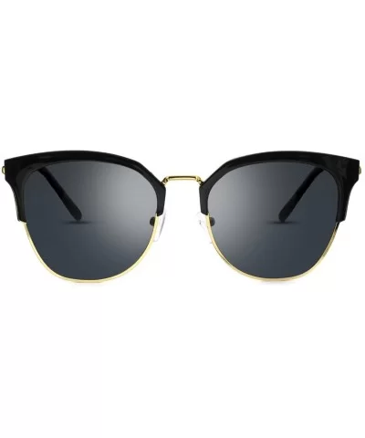 Stylish Polarized Sunglasses 100% UV Protection For Women - B3-black - C618GNSOHTU $8.28 Round