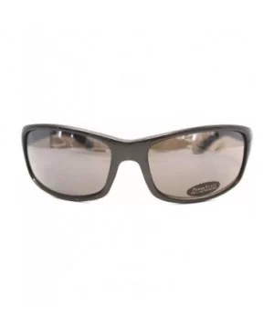 Sunglasses Mens Brown Plastic Rectangle Wrap- Solid Brown Lens 13-1 - CO118V115WJ $23.53 Rectangular