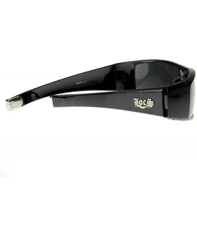 Flat Top Wrap OG Gangsta Hardcore Sunglasses - Black - C0116Q2LAOH $6.32 Wrap