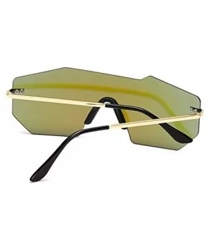 Vintage Metal Frameless Sunglasses Goggles for Women Men Retro Sun Glasses Eyes Protection - Style1 - CN18ROCEQNL $5.33 Oval