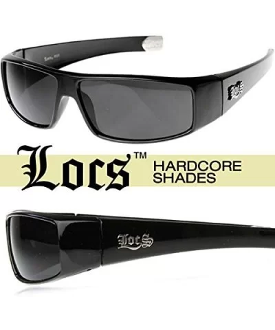 Flat Top Wrap OG Gangsta Hardcore Sunglasses - Black - C0116Q2LAOH $6.32 Wrap