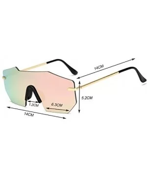 Vintage Metal Frameless Sunglasses Goggles for Women Men Retro Sun Glasses Eyes Protection - Style1 - CN18ROCEQNL $5.33 Oval