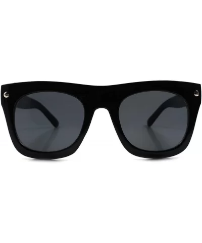 Vintage Retro Fashion Hip Hop Mens Womens Oversized Square Sunglasses - Black - C918927540G $7.34 Oversized