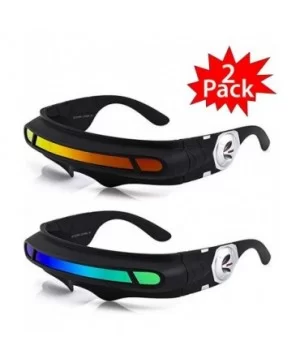 Futuristic Space Alien Costume Party Cyclops Shield Colored Mirror Mono Lens Wrap Sunglasses 147mm - CK18IZ5TL59 $19.81 Shield