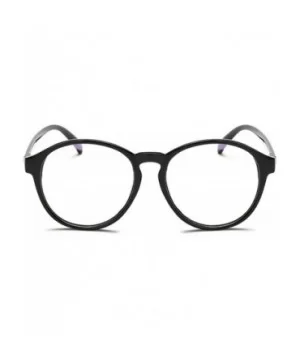 Student Myopia Glasses Fashion Retro Big-Frame Glasses Round Face - Bright Black - CK18EAWTNSX $18.89 Round