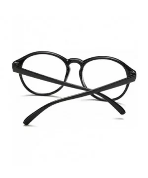 Student Myopia Glasses Fashion Retro Big-Frame Glasses Round Face - Bright Black - CK18EAWTNSX $18.89 Round