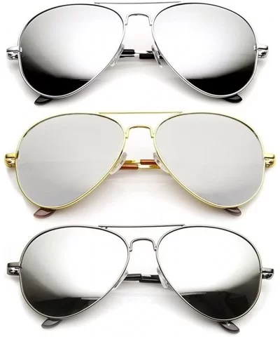 Reflective Color Mirror Mirror Lens Retro Classics Style Sunglasses Gift Box - Style 22 - CD11KVHSCIB $7.16 Rectangular