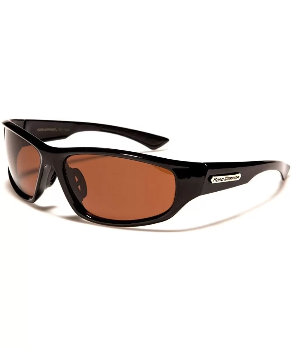 Brown Blue Blocker Lens Stylish Modern Sporty Rectangle Driving Sunglasses - Black - C6197049MGQ $7.14 Rectangular