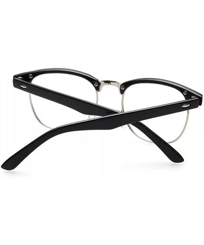 Vintage Clear Lens Eyeglasses Fashion Metal Square Frame Eyewears - Leopard - C3188Y3RAX4 $15.07 Goggle