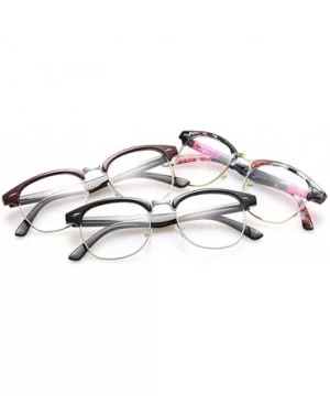 Vintage Clear Lens Eyeglasses Fashion Metal Square Frame Eyewears - Leopard - C3188Y3RAX4 $15.07 Goggle