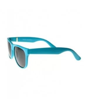 Retro Super Flat Hipster Trend Horn Rimmed Sunglasses (Blue) - C2116Q2H3SP $9.05 Wayfarer