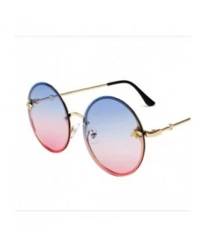 Round Sunglasses Show A Slim and Well-Matched Pair of Rimless Sunglasses - Orange - CW18WTWCOIU $19.51 Rimless