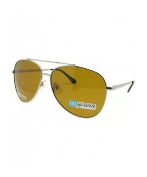 Polarized High Density Lens Full Rim Aviator Sunglasses HD1 - Silver Frame-hd Polarized Lenses - CW186GLNA4H $10.46 Aviator