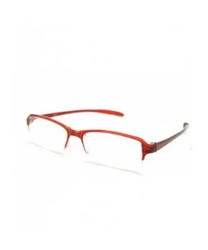 Super Lightweight Reading Glasses Free Pouch HalfRim - Red Crystal Transparent - CT187SDMA7X $12.86 Rectangular