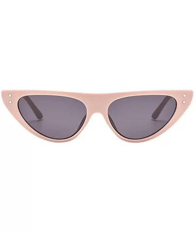 Unisex Vintage Cat Eyes Sunglasses Rapper Fashion Oval Shade Glasses - D - CY18TQZOU55 $4.73 Cat Eye