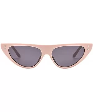 Unisex Vintage Cat Eyes Sunglasses Rapper Fashion Oval Shade Glasses - D - CY18TQZOU55 $4.73 Cat Eye