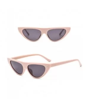 Unisex Vintage Cat Eyes Sunglasses Rapper Fashion Oval Shade Glasses - D - CY18TQZOU55 $4.73 Cat Eye