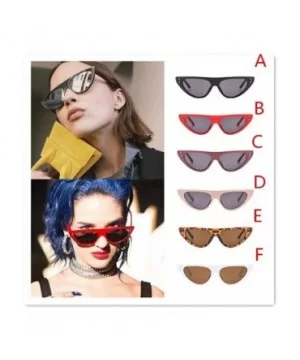 Unisex Vintage Cat Eyes Sunglasses Rapper Fashion Oval Shade Glasses - D - CY18TQZOU55 $4.73 Cat Eye