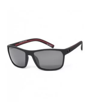 Mens TR90 Polarized UV 400 Protection Sport Rectangle Square Sunglasses for Men - Black/Red Line - C518WK2OREE $15.26 Rectang...