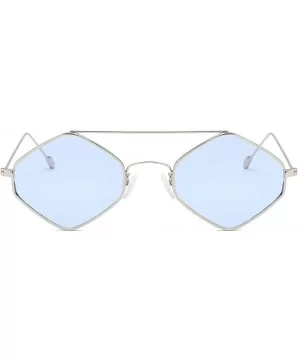 Women's Fashion Cat Eye Shade Sunglasses Women Sunglasses Integrated Stripe Vintage Glasses - Blue - CO18UIXWZTH $6.31 Cat Eye