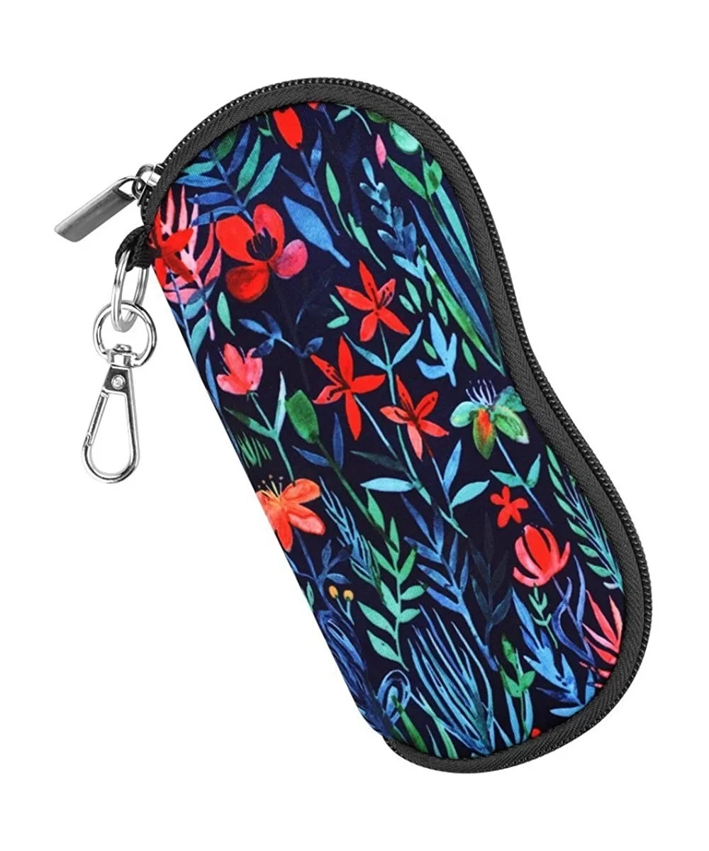 Glasses Case with Carabiner - Ultra Light Portable Neoprene Zipper Sunglasses Soft Case - Jungle Night - CB18GG5G0IL $7.42 Av...