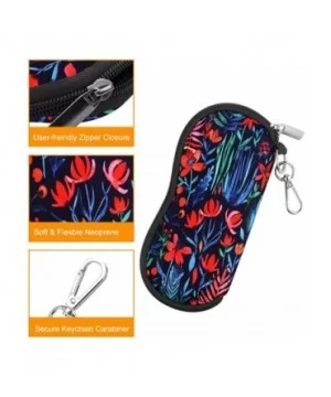 Glasses Case with Carabiner - Ultra Light Portable Neoprene Zipper Sunglasses Soft Case - Jungle Night - CB18GG5G0IL $7.42 Av...