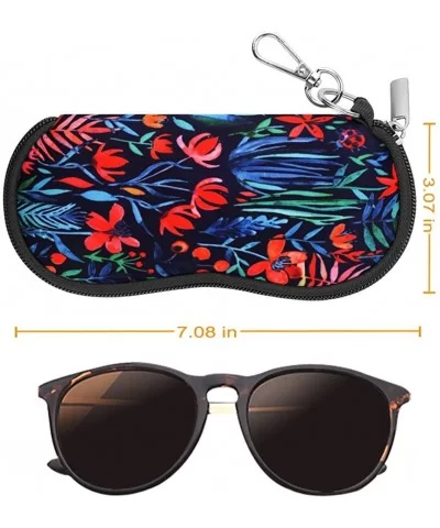 Glasses Case with Carabiner - Ultra Light Portable Neoprene Zipper Sunglasses Soft Case - Jungle Night - CB18GG5G0IL $7.42 Av...