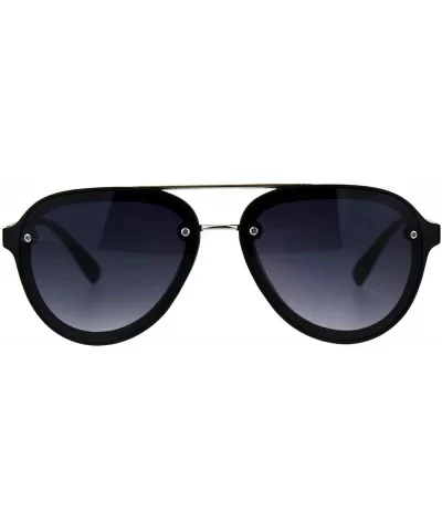 Exposed Edge Plastic Racer Mens Luxury Sunglasses - Matte Black - CW18CXDAYLN $8.05 Sport