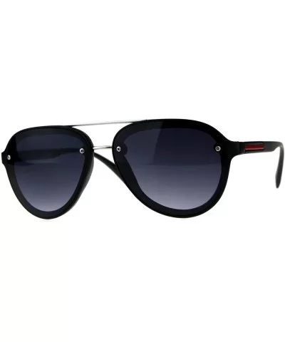 Exposed Edge Plastic Racer Mens Luxury Sunglasses - Matte Black - CW18CXDAYLN $8.05 Sport