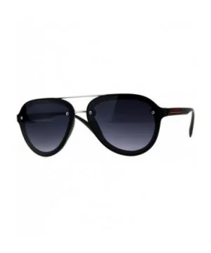 Exposed Edge Plastic Racer Mens Luxury Sunglasses - Matte Black - CW18CXDAYLN $8.05 Sport