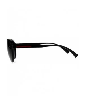 Exposed Edge Plastic Racer Mens Luxury Sunglasses - Matte Black - CW18CXDAYLN $8.05 Sport