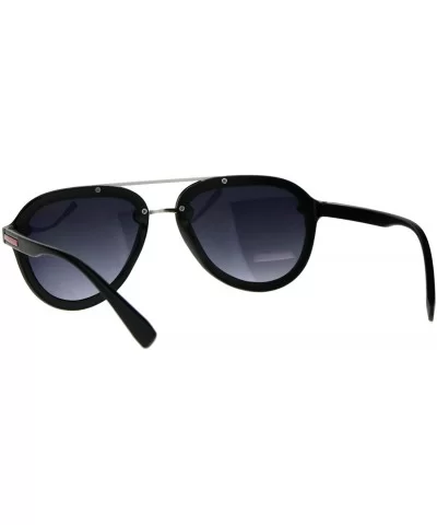 Exposed Edge Plastic Racer Mens Luxury Sunglasses - Matte Black - CW18CXDAYLN $8.05 Sport