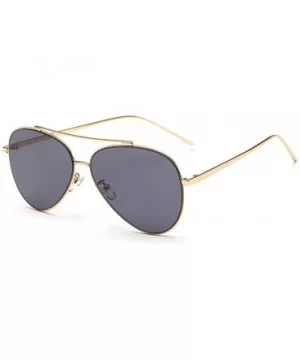 Unisex Polarized Sunglasses Thin Frame colorful Lens UV400 protection - Gold/Grey - CR128ECGRUT $16.05 Rectangular