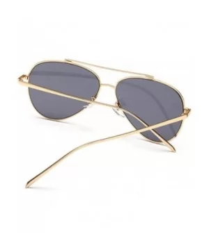 Unisex Polarized Sunglasses Thin Frame colorful Lens UV400 protection - Gold/Grey - CR128ECGRUT $16.05 Rectangular