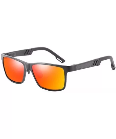 Sunglasses Men's Leisure Sunglasses Aluminum Magnesium Full Frame Polarizing Sunglasses - E - CL18QQ27AZW $30.51 Aviator