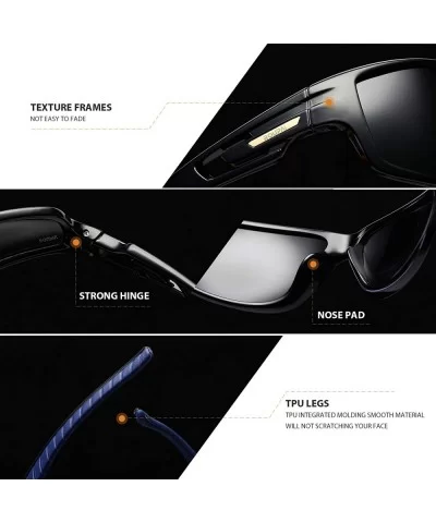 Polarized Driving Sunglasses TR90 Unbreakable Frame for Men Women Running Cycling FDA Approved - Black - CR18LTULEWL $12.41 S...