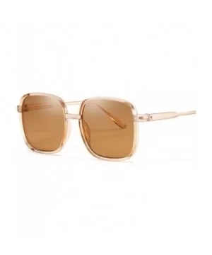 Fashion Vintage Square Women Sunglasses Brand Design Retro Candy Pink Sunglass Female UV400 - Brown - CP18WD608NC $14.32 Square