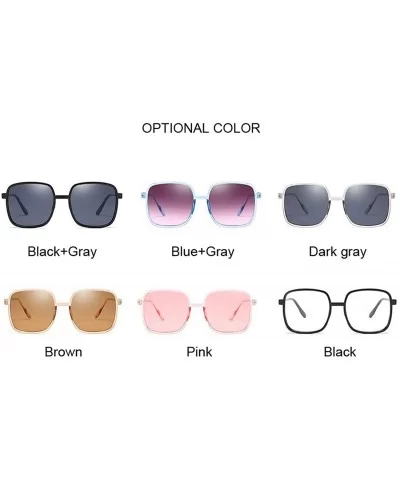 Fashion Vintage Square Women Sunglasses Brand Design Retro Candy Pink Sunglass Female UV400 - Brown - CP18WD608NC $14.32 Square