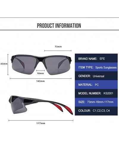 Sunglasses Recreation Semi rimless Protection - 01-c1_non-polarized - CX18N90SCO4 $8.97 Square