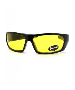 Mens Sunglasses Sporty Biker Rectangular Wrap Fashion Shades - Black - C211CAGZPVH $7.81 Wrap