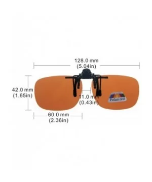 Clip On Sunglasses Polarized Driving Glasses-Retro Night Vision Outdoor - Yellow+brown - CL184XAQDUG $5.72 Oval