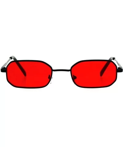 Rectangular Heptagon Shape Sunglasses Unisex Indie Fashion UV 400 - Black (Red) - C418ENQUIS8 $8.43 Rectangular