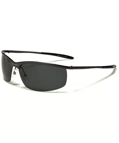 Xloop Metal Boating Golf Polarized Driving Sunglasses with Monogram Microfiber Pouch - Gunmetal (Gray Lens) - CM11HV5N9R5 $9....