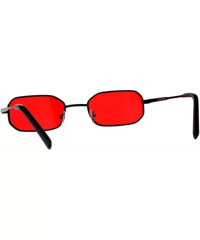 Rectangular Heptagon Shape Sunglasses Unisex Indie Fashion UV 400 - Black (Red) - C418ENQUIS8 $8.43 Rectangular