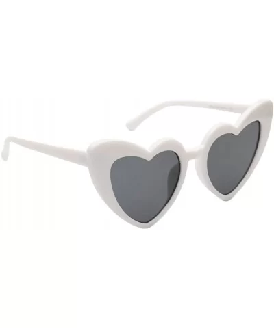 Women Fashion Clout Goggle Vintage Heart Shape Cat Eye Sunglasses - White - C518I0M2MYX $7.81 Cat Eye