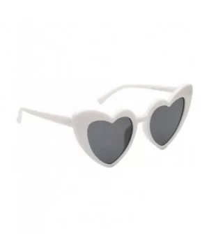 Women Fashion Clout Goggle Vintage Heart Shape Cat Eye Sunglasses - White - C518I0M2MYX $7.81 Cat Eye