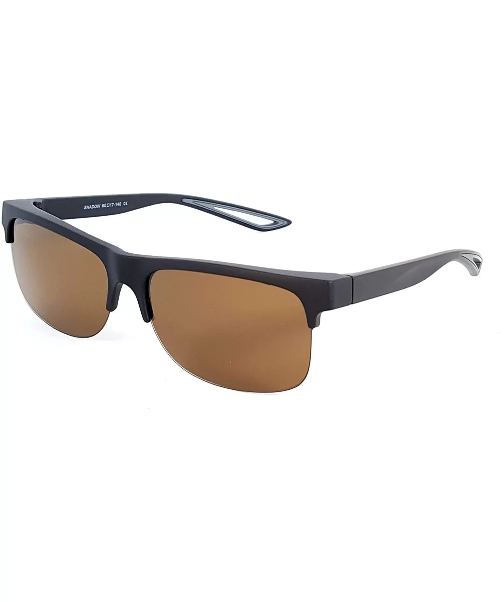 Fit Over Polarized Sunglasses Driving Clip on Sunglasses to Wear Over Prescription Glasses - Black-grey-brown - CB18SKZR0OA $...